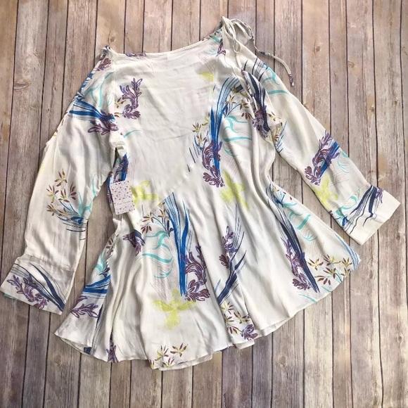 FREE PEOPLE Clear Skies Cute Dress Cold Shoulder - Picture 8 of 8